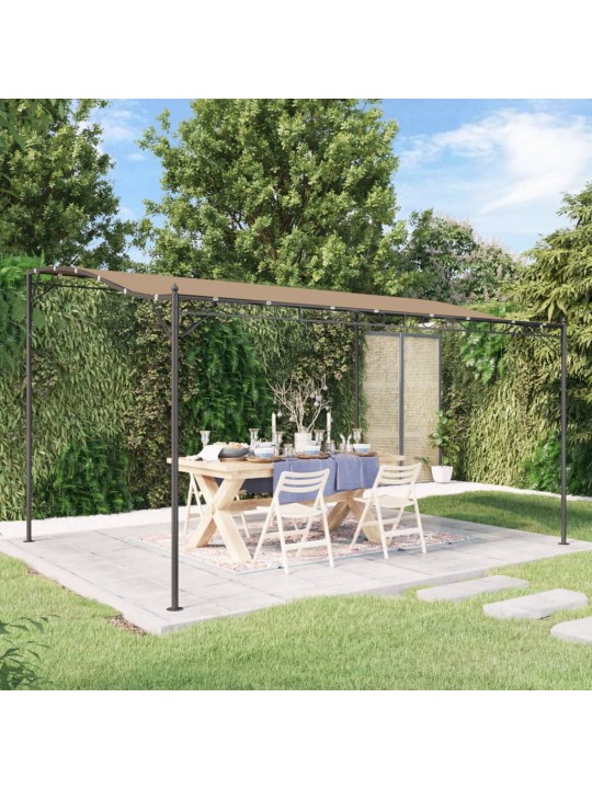 Nojume, pelēkbrūna, 4x3 m, 180 g/m², audums un tērauds