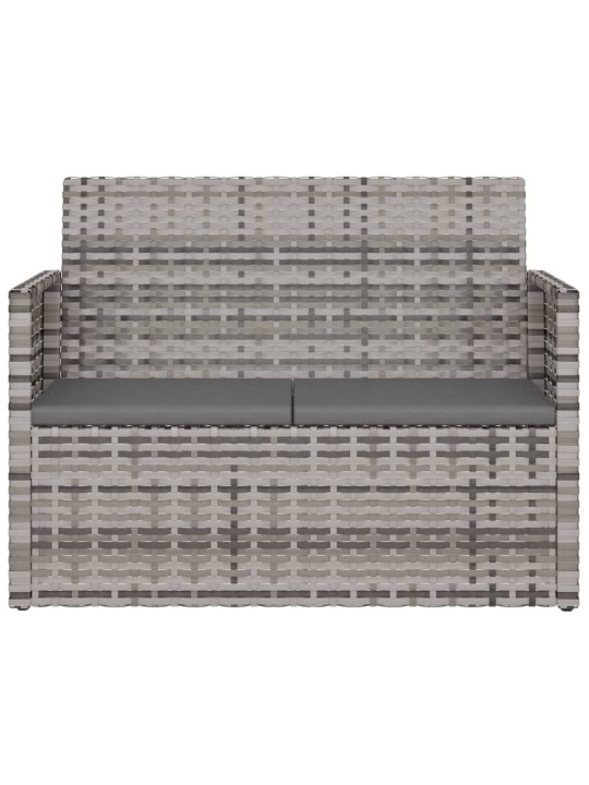 Dārza sols ar matračiem, 105 cm, pelēks, PE rotangpalma