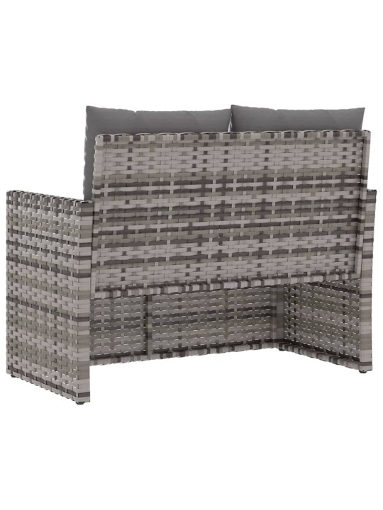 Dārza sols ar matračiem, 105 cm, pelēks, pe rotangpalma