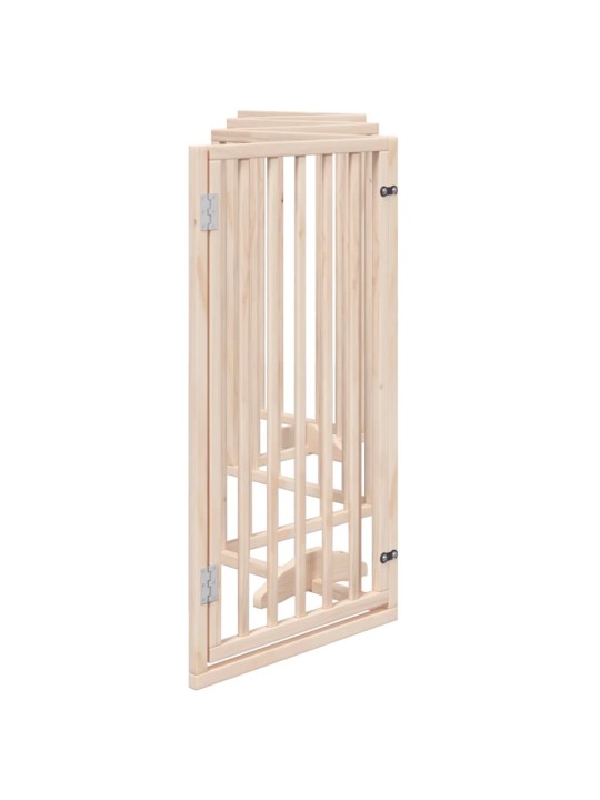 Suņu vārti ar durvīm, salokāmi, 6 paneļi, 300 cm, papeles koks