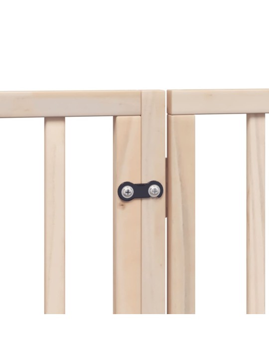 Suņu vārti ar durvīm, salokāmi, 4 paneļi, 320 cm, papeles koks