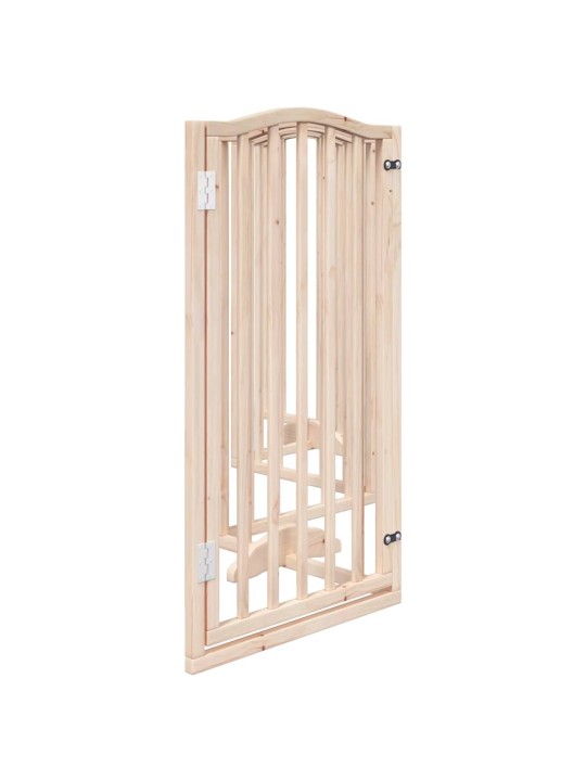 Suņu vārti ar durvīm, salokāmi, 6 paneļi, 300 cm, papeles koks