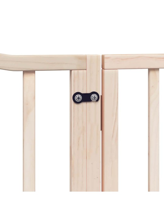 Suņu vārti ar durvīm, salokāmi, 4 paneļi, 320 cm, papeles koks