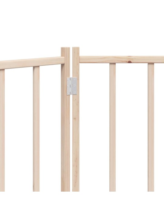 Suņu vārti, salokāmi, 3 paneļi, 150 cm, egles masīvkoks