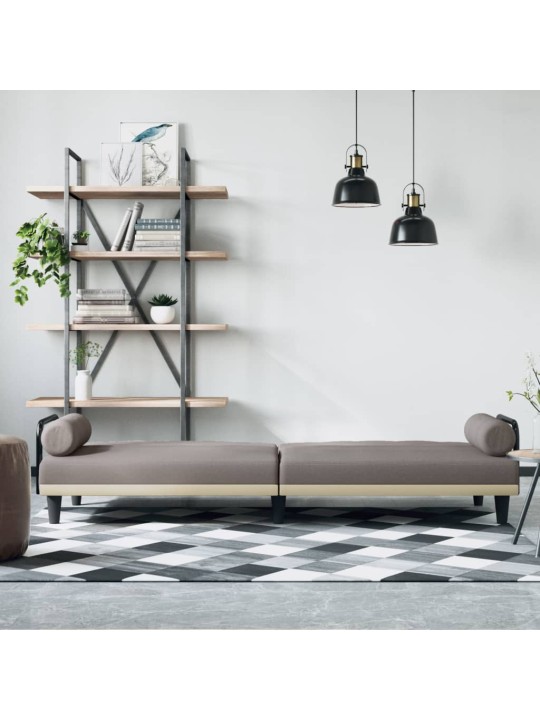 Dīvāngulta ar roku balstiem, pelēkbrūns audums