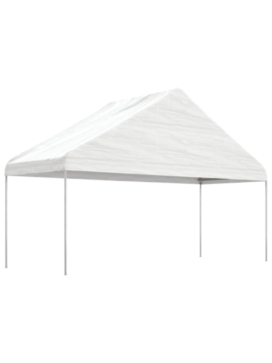 nojume ar jumtu, balta, 5,88x2,23x3,75 m , polietilēns