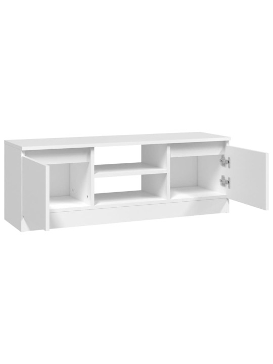 Tv skapītis ar durvīm, balts, 102x30x36 cm