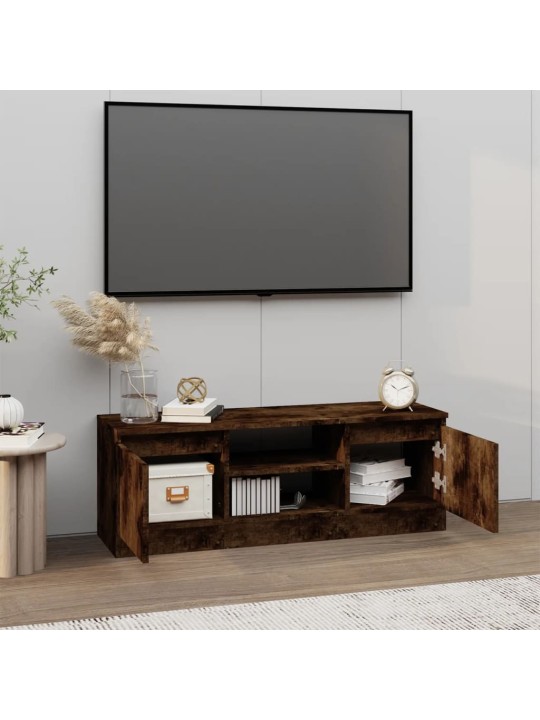 Tv skapītis ar durvīm, ozolkoka krāsā, 102x30x36 cm