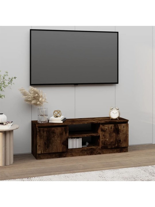 Tv skapītis ar durvīm, ozolkoka krāsā, 102x30x36 cm