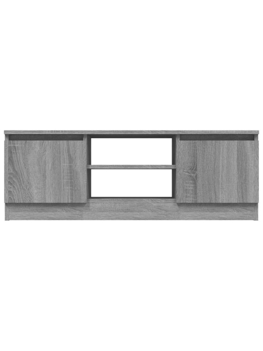 Tv skapītis ar durvīm, pelēka ozolkoka krāsā, 102x30x36 cm