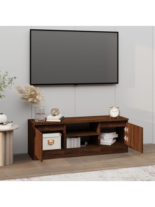 Tv skapītis ar durvīm, ozolkoka krāsā, 102x30x36 cm