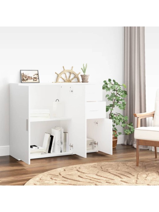 Kumode, balta, 91x29,5x75 cm, inženierijas koks
