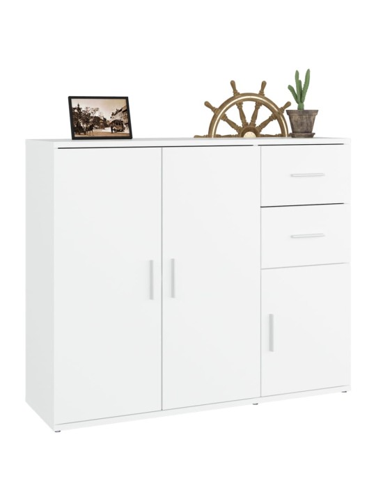 Kumode, balta, 91x29,5x75 cm, inženierijas koks