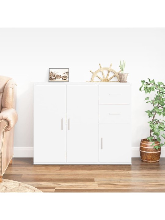 Kumode, balta, 91x29,5x75 cm, inženierijas koks