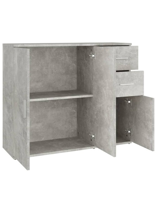 Kumode, betona pelēka, 91x29,5x75 cm, inženierijas koks