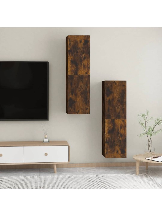 Sienas tv skapīši, 2 gab., ozolkoka krāsā, 30,5x30x110 cm