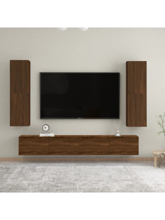 Sienas tv skapītis, ozola krāsa, 30,5x30x110 cm