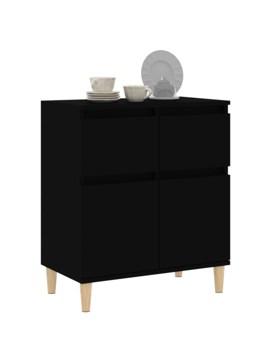 Kumode, melns, 60x35x70 cm, inženierijas koks