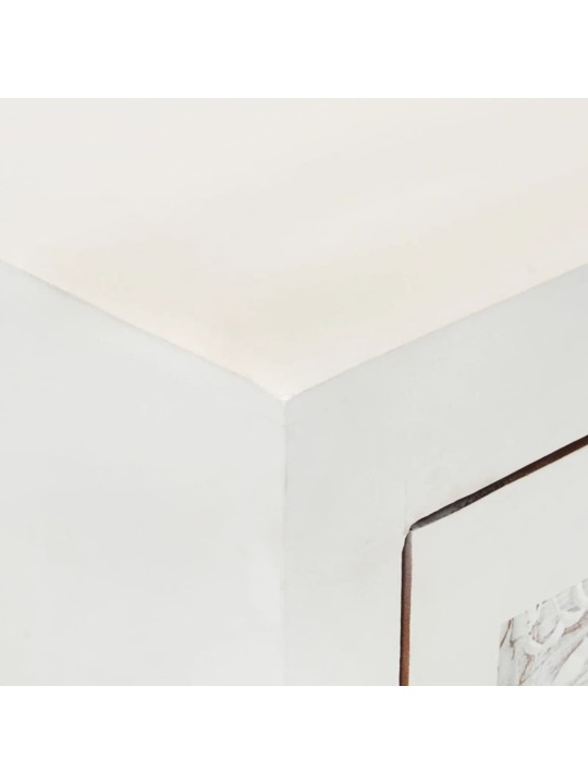 Kumode, balta, 55x30x90 cm, akācijas masīvkoks
