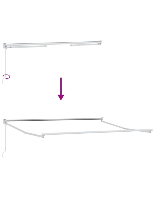 Markīze balts 3 x 2,5 m metāla