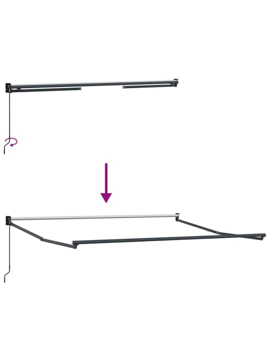 Markīze antracīts 3 x 2,5 m metāla