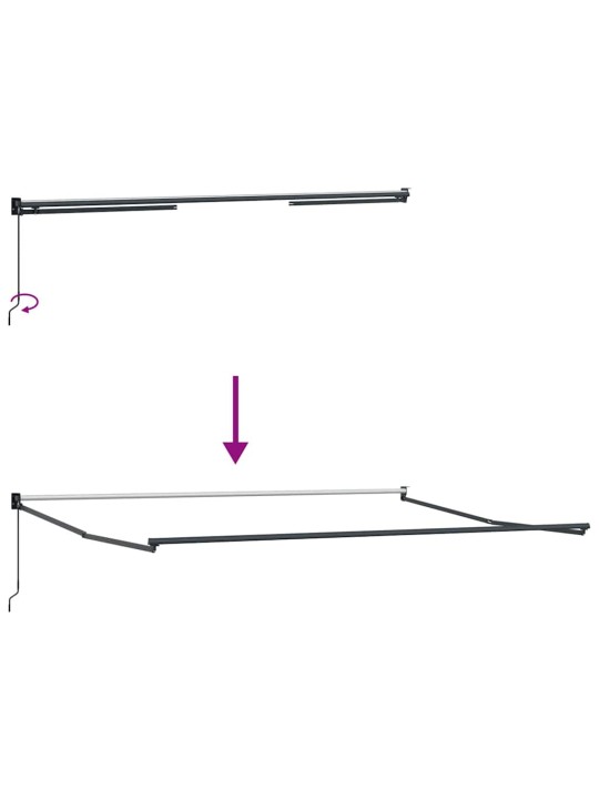 Markīze antracīts 4 × 3 m metāla