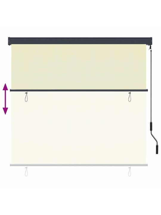 Āra ruļļu žalūzija regulējams krēmkrāsa 180 x 250 cm audums