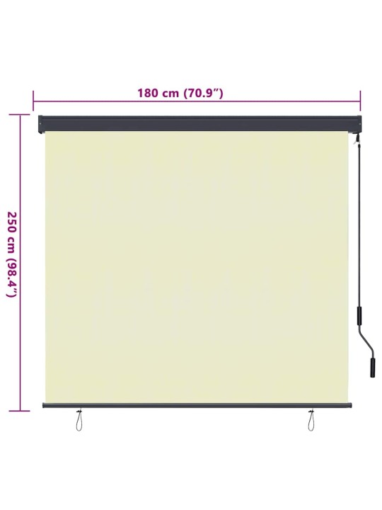 Āra ruļļu žalūzija regulējams krēmkrāsa 180 x 250 cm audums