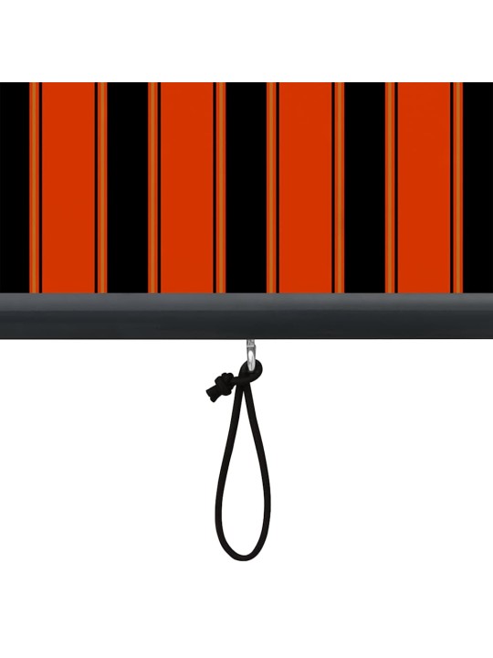 Āra ruļļu žalūzija oranža un balta 180 x 250 cm audums