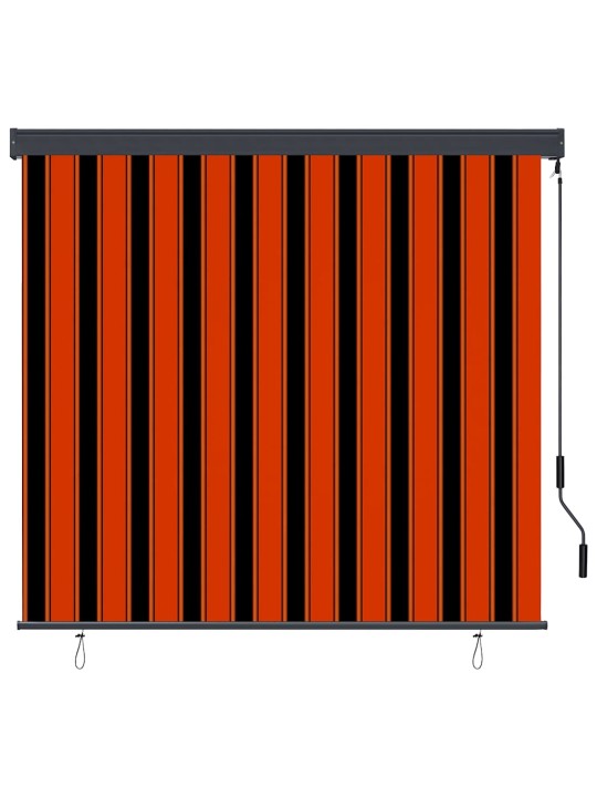 Āra ruļļu žalūzija oranža un balta 180 x 250 cm audums