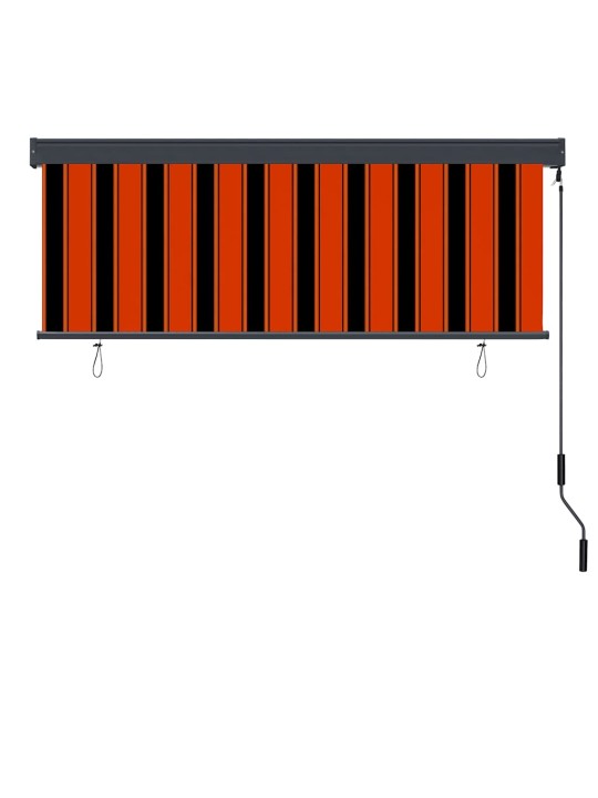 Āra ruļļu žalūzija oranža un balta 180 x 250 cm audums