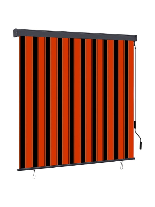 Āra ruļļu žalūzija oranža un balta 180 x 250 cm audums