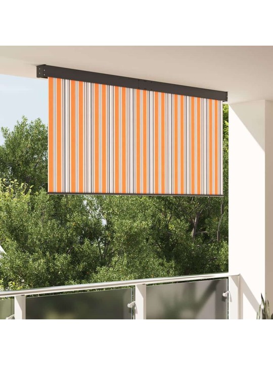 Āra ruļļu žalūzija striped dzeltena ar zilu 200 x 250 cm audums