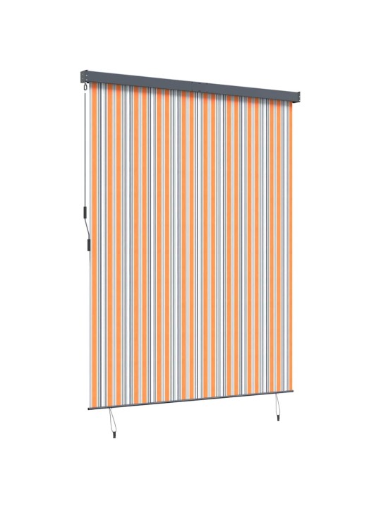Āra ruļļu žalūzija striped dzeltena ar zilu 200 x 250 cm audums