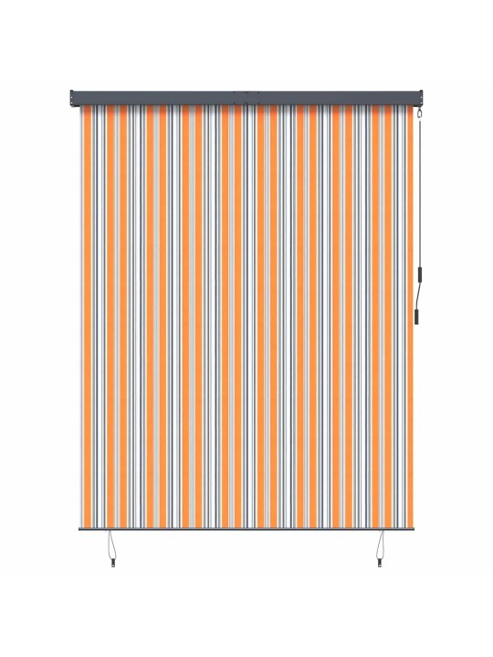 Āra ruļļu žalūzija striped dzeltena ar zilu 200 x 250 cm audums