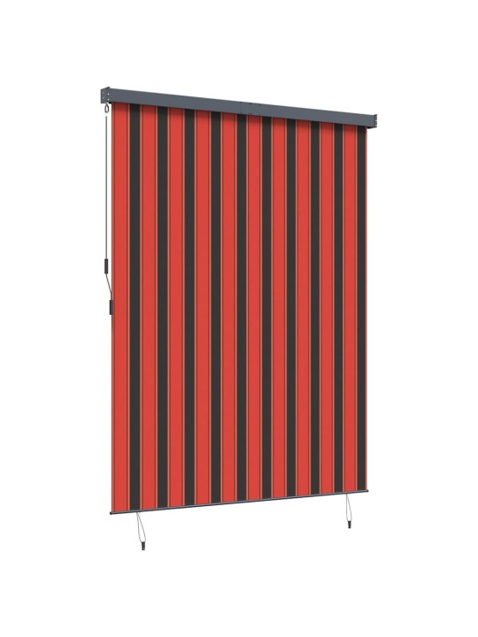 Āra ruļļu žalūzija striped oranža un brūna 200 x 250 cm audums