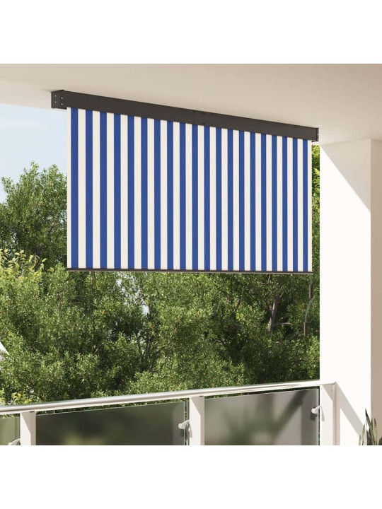 Āra ruļļu žalūzija striped zils un balts 220 x 250 cm audums