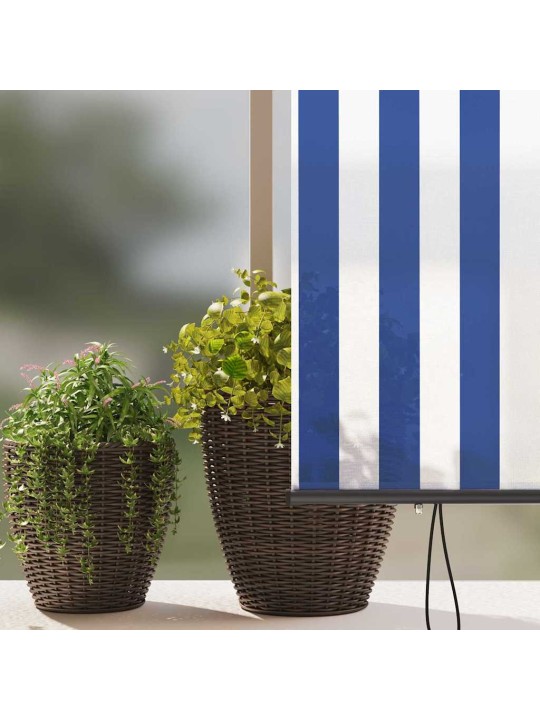 Āra ruļļu žalūzija striped zils un balts 220 x 250 cm audums