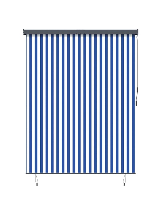 Āra ruļļu žalūzija striped zils un balts 220 x 250 cm audums