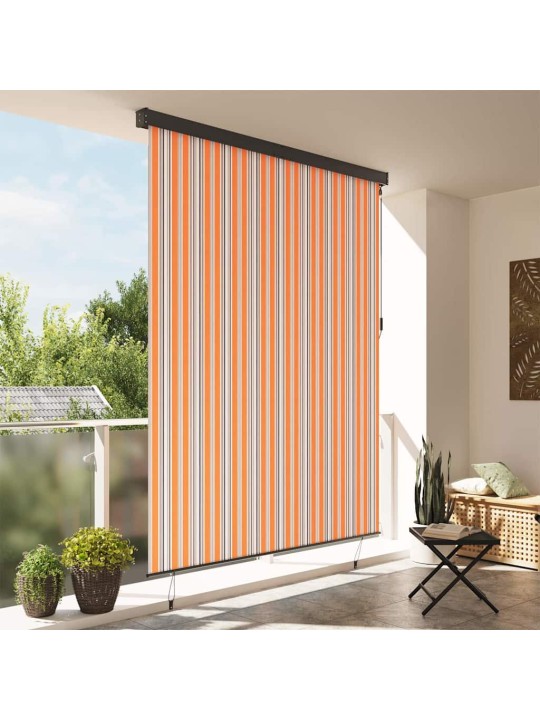 Āra ruļļu žalūzija striped dzeltena ar zilu 220 x 250 cm audums