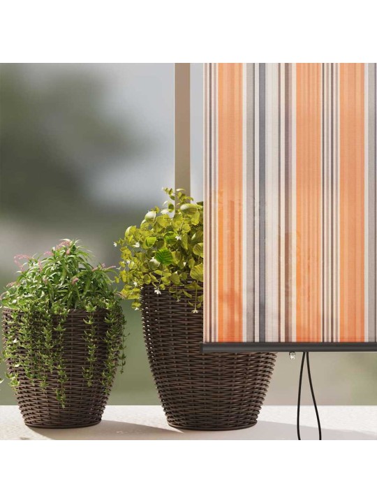 Āra ruļļu žalūzija striped dzeltena ar zilu 220 x 250 cm audums
