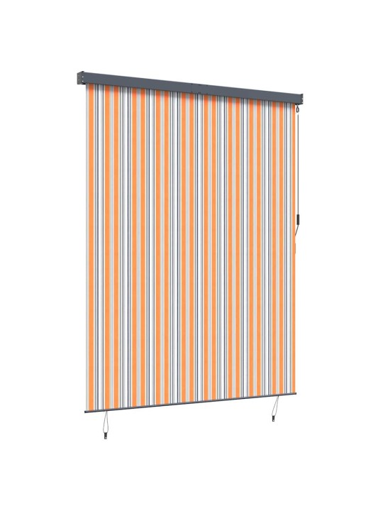 Āra ruļļu žalūzija striped dzeltena ar zilu 220 x 250 cm audums