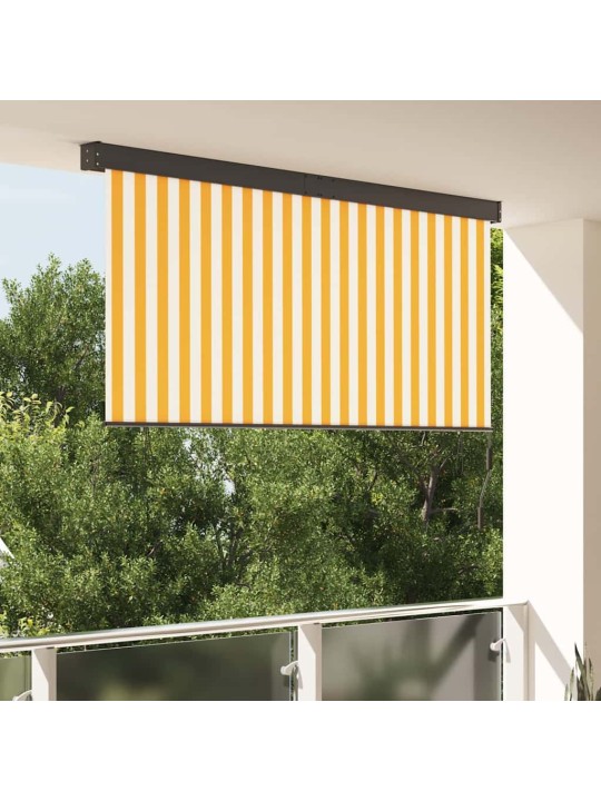 Āra ruļļu žalūzija striped oranža un balta 220 x 250 cm audums