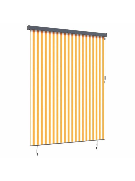 Āra ruļļu žalūzija striped oranža un balta 220 x 250 cm audums