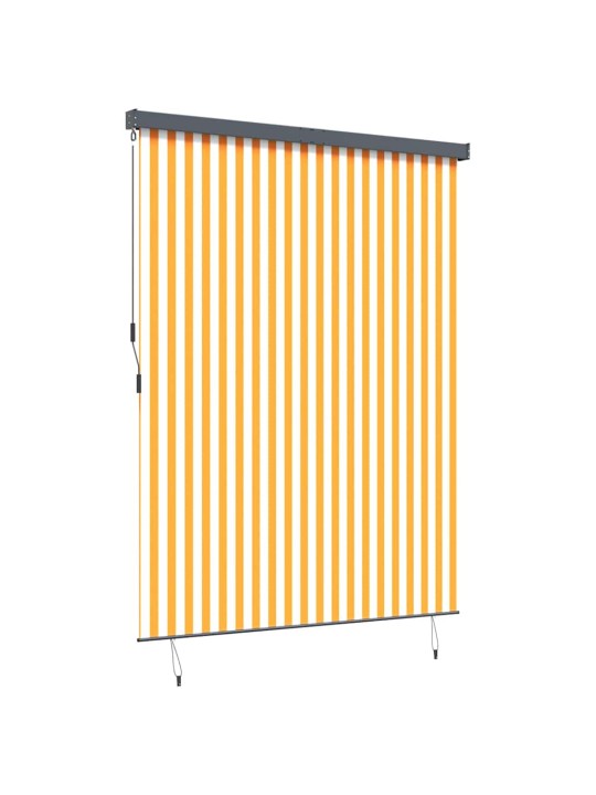 Āra ruļļu žalūzija striped oranža un balta 220 x 250 cm audums