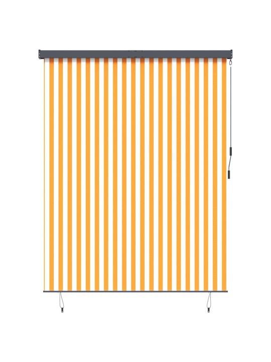 Āra ruļļu žalūzija striped oranža un balta 220 x 250 cm audums