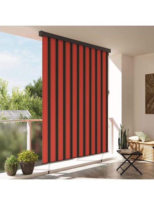 Āra ruļļu žalūzija striped oranža un brūna 220 x 250 cm audums