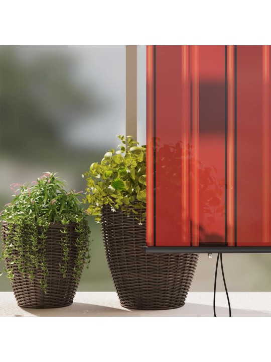 Āra ruļļu žalūzija striped oranža un brūna 220 x 250 cm audums