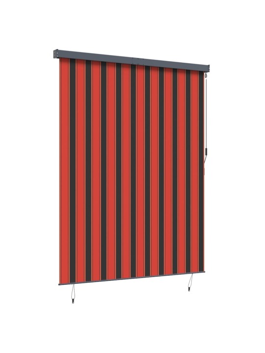 Āra ruļļu žalūzija striped oranža un brūna 220 x 250 cm audums