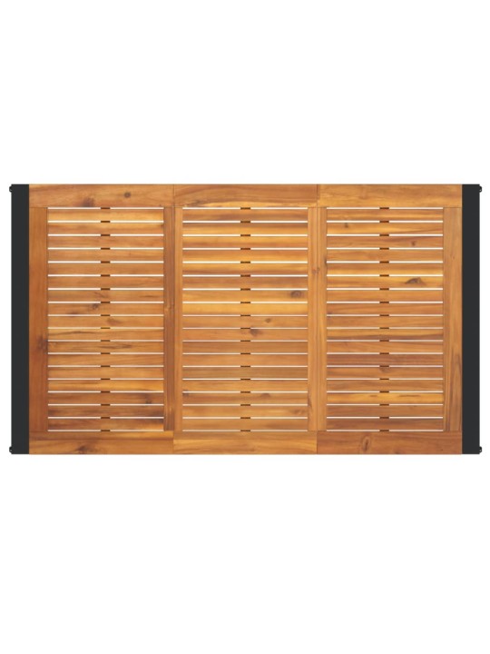Dārza galds ar u-formas kājām, 140x80x75 cm, akācijas masīvkoks